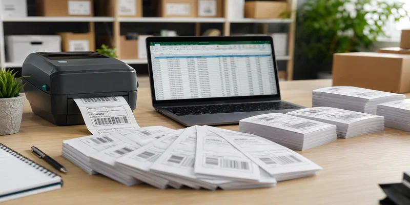 Bulk shipping labels